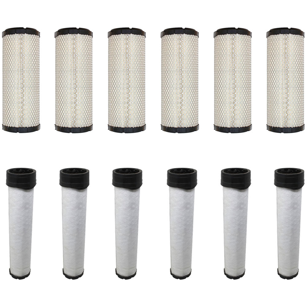 Qty 6: Inner and Outer Air Filters Fits Jacobsen Replaces 0162184
