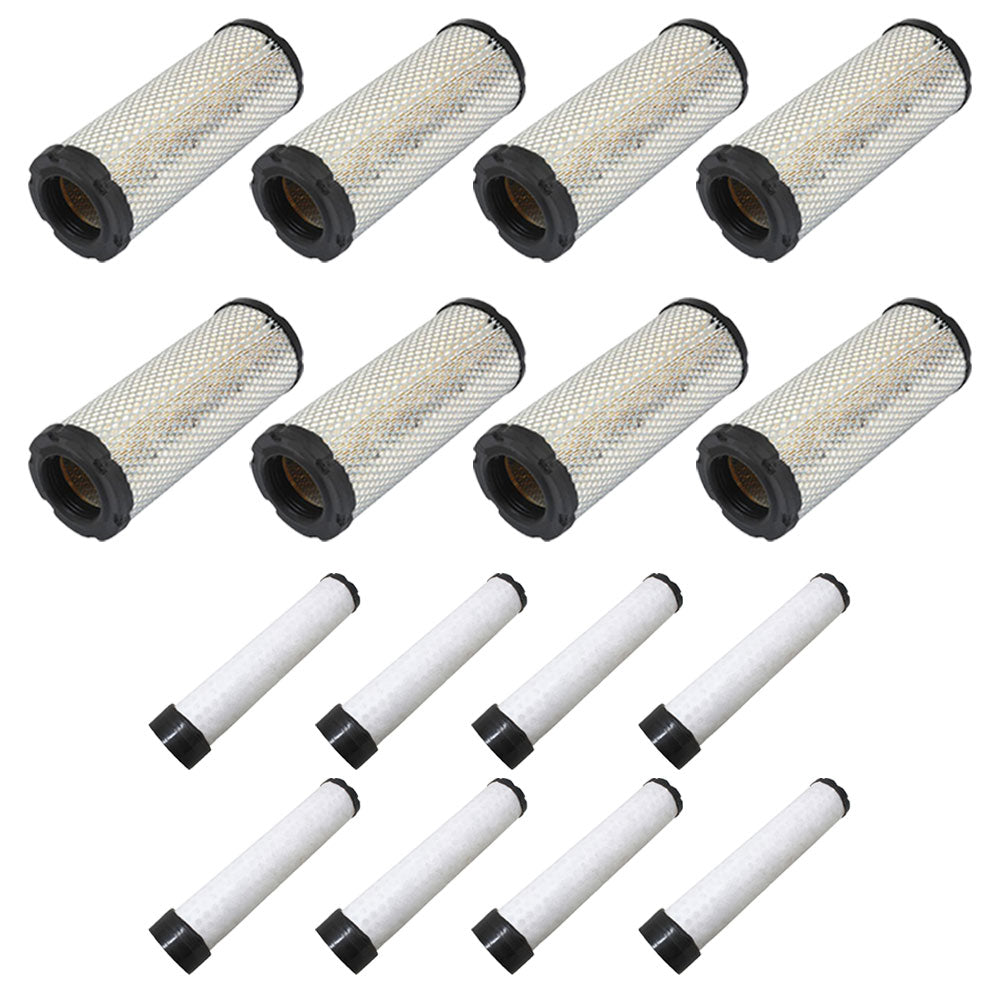 Qty 8: Inner and Outer Air Filters Fits Ditch Witch Replaces 00181071