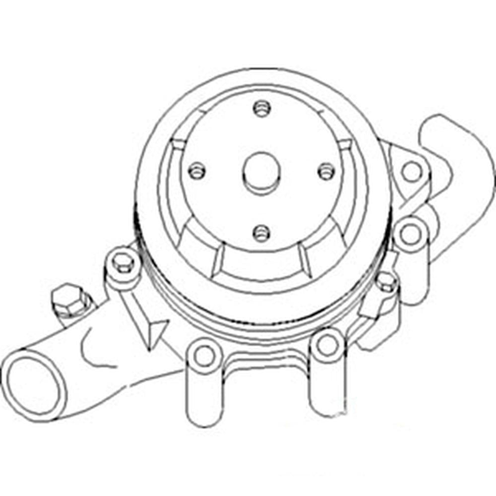 87800119 Water Pump w/ Gasket Fits Ford 5030 5030O 5110 5610 6410 6610 6610O