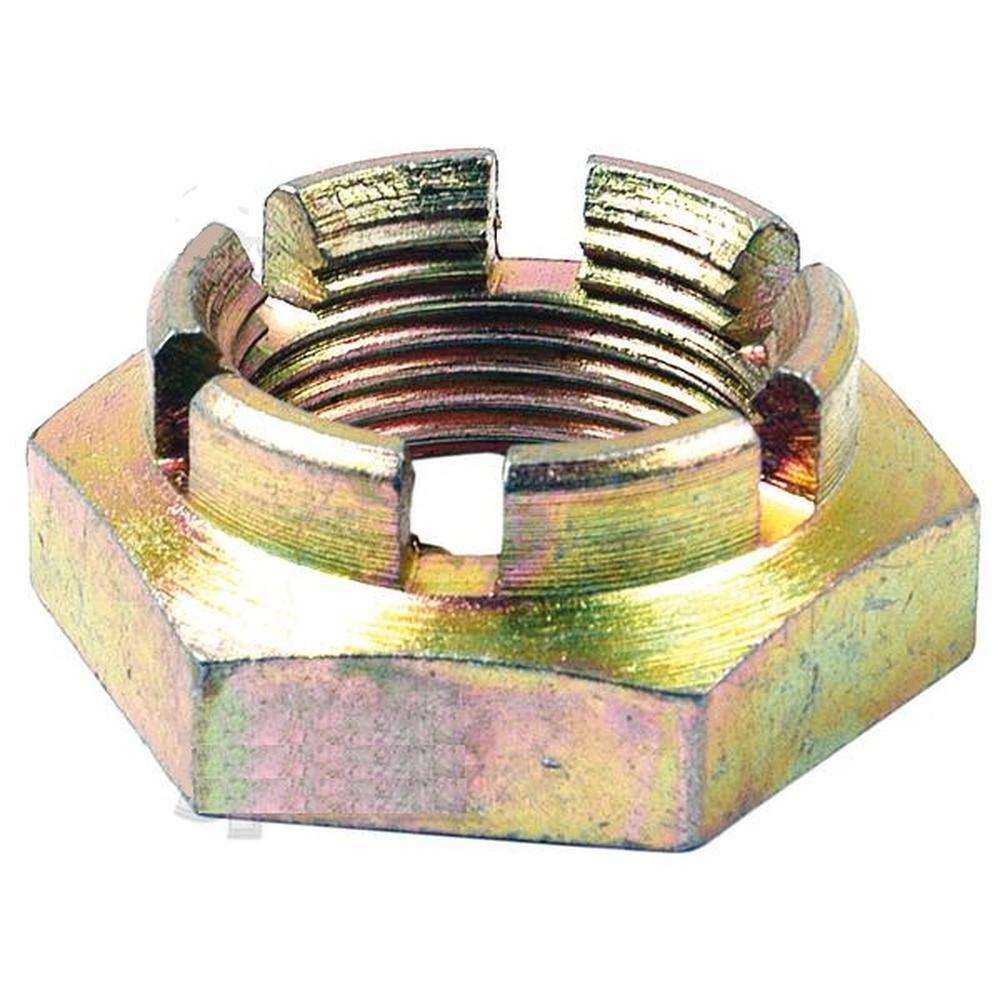 S.40214 Castle Nut, Size: 1 1/4'' UNF (Din 935) Fits Massey Ferguson