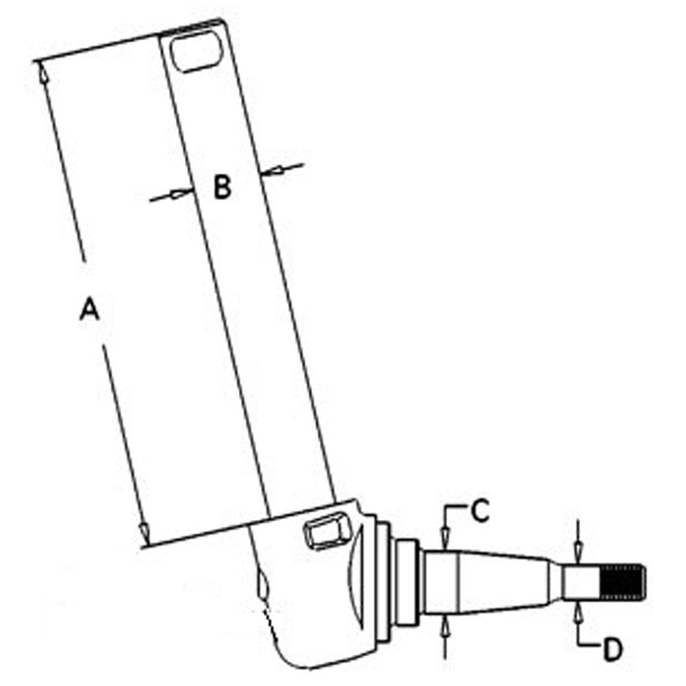 Left Hand Spindle Fits Massey Ferguson Replaces 897457M96
