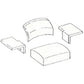 4-Piece Seat Cushion Set Fits Caterpillar D5 82H 84H 94J 96J 6R D6C 10K 74A