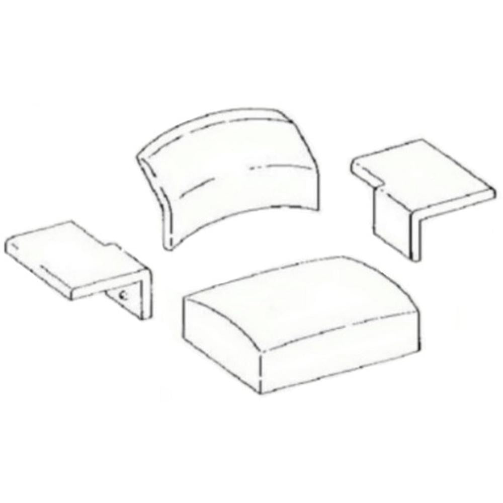 4-Piece Seat Cushion Set Fits Caterpillar D5 82H 84H 94J 96J 6R D6C 10K 74A