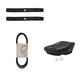 Blades w/ Deck Belt & Mulch Plate Kit Fits AYP Replaces 136420 Made with Aramid