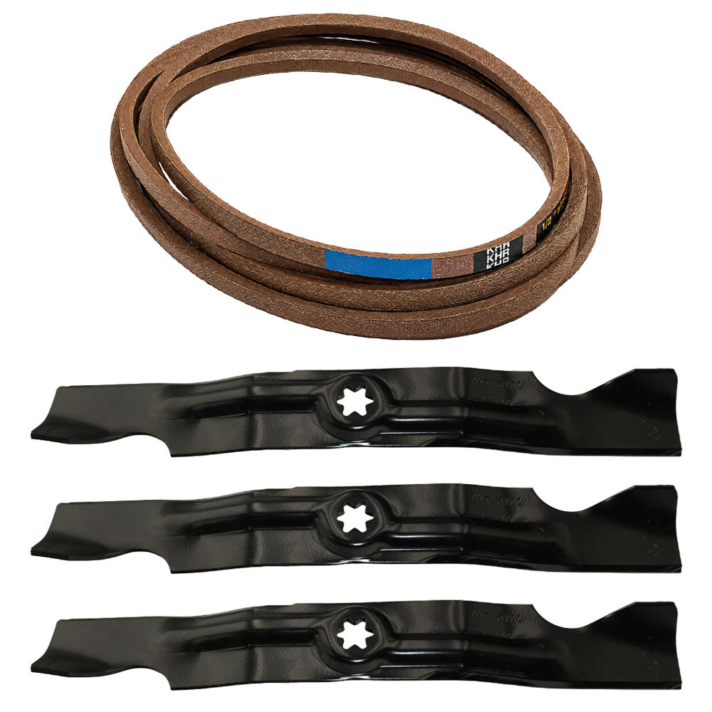 New Lawn Mower Belt And Blade Kit Fits Cub Cadet Fits MTD Rzt 50" 754-04240