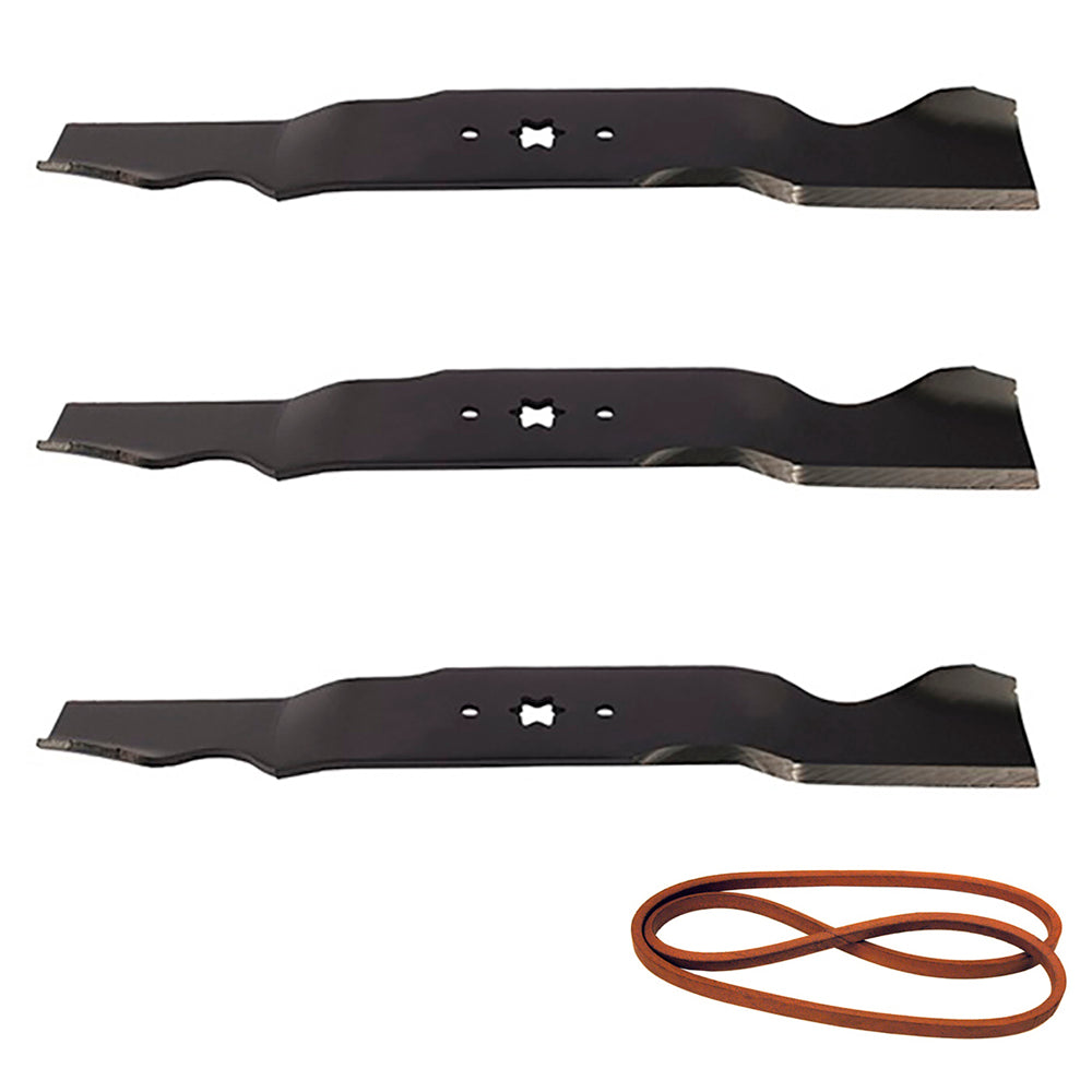 Mower Deck Belt & Blade Set Fits MTD Replaces 742-0677A