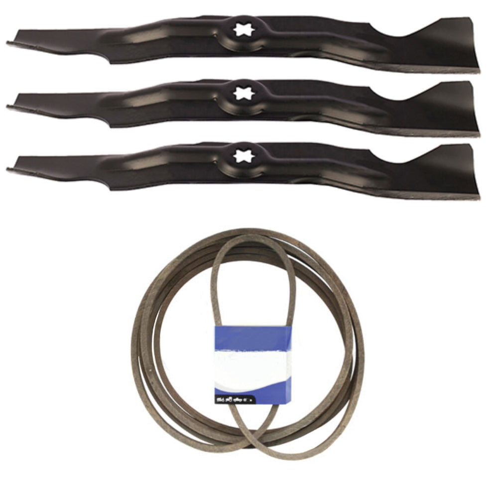 Mower Deck Blades & Belt
 Fits MTD Replaces 742-04053