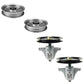 2 Mower Deck Spindles & 2 Flat Idler Pulleys Fits Cub Cadet Replaces 618-04636