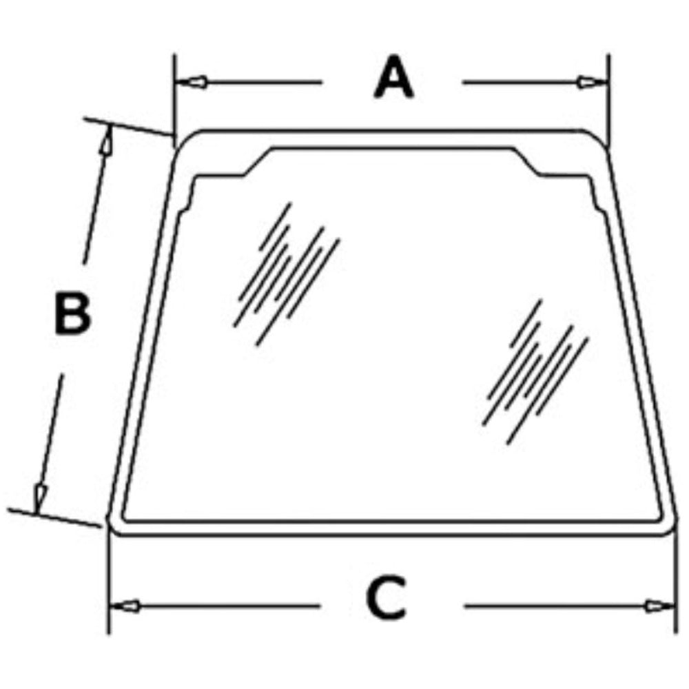 97290C1 Front Windshield Glass Fits Case IH 570LXT 570MXT 580K 580L 580SK