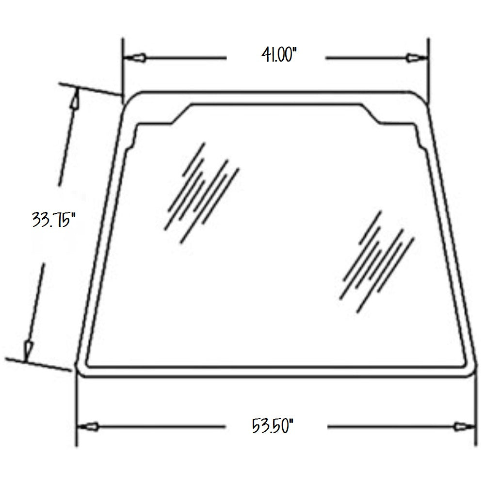 97290C1 Cab Front Windshield Glass Fits Case IH 580 570LXT 580L 580K 580M
