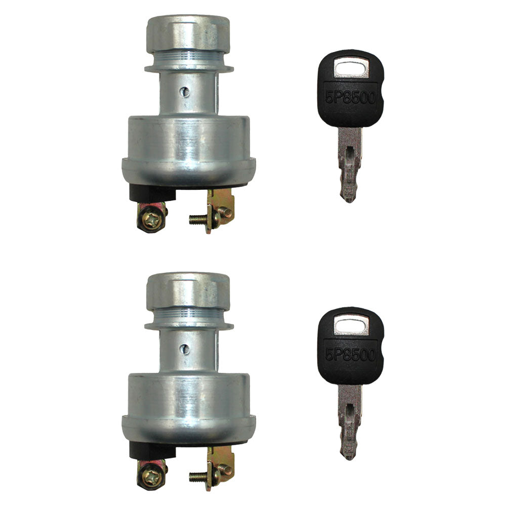 Qty 2: Ignition Key Switch w/ 2 Keys Fits Caterpillar Replaces 095-9269