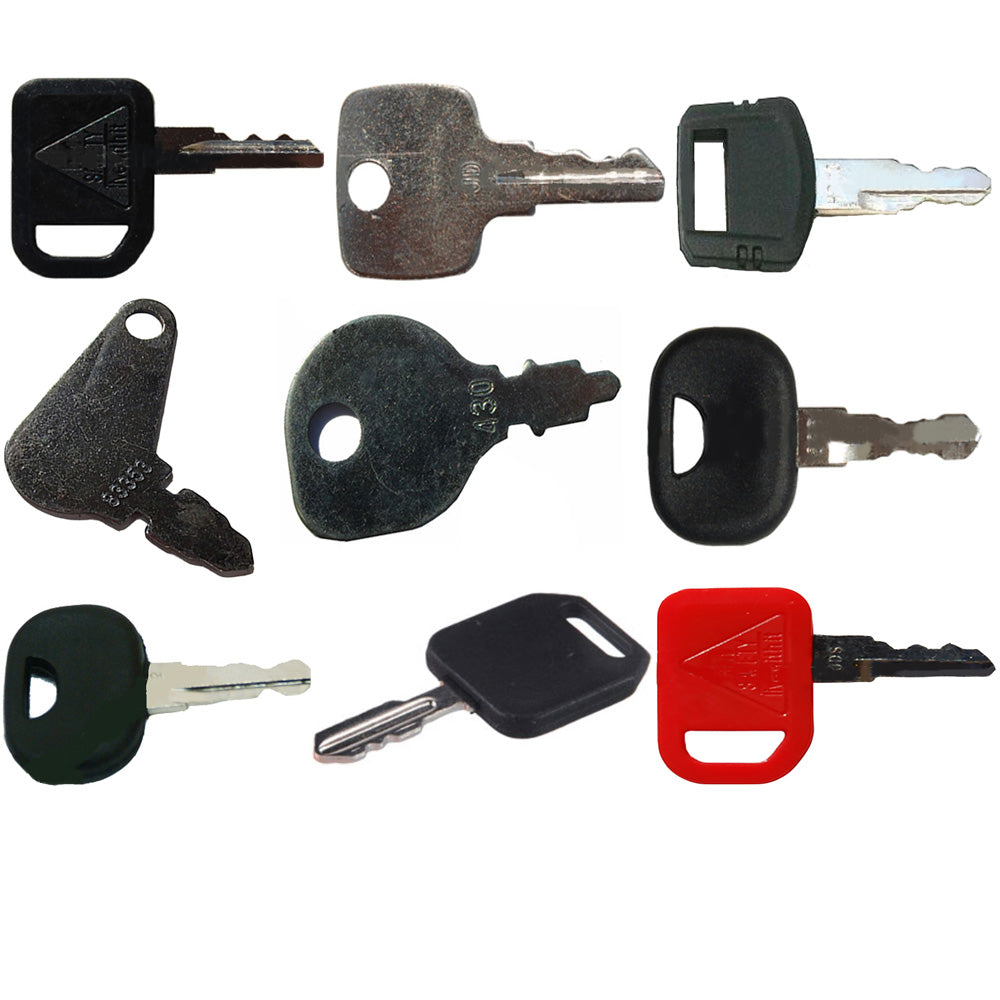 9pcs Heavy Equipment Key Set Fits John Deere Replaces AM101600