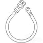Battery to Starter Cable Fits Massey Ferguson Replaces 180166M1