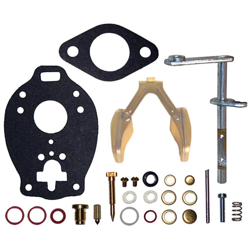 Carburetor Kit & Float Fits Allis Chalmers CA D14 D15 Tractor TSX 670 701 815 84