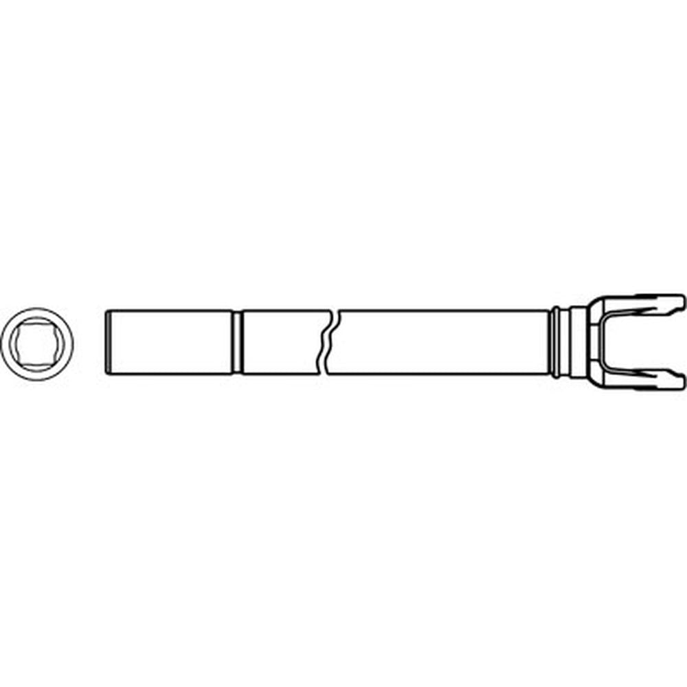 A-11001460-AI Yoke, Tube & Sleeve Assembly 1" x 1 1/8" Rectangular