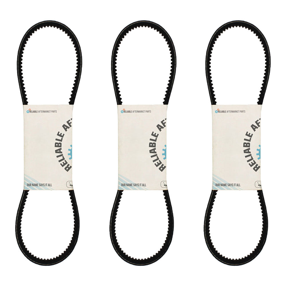 Three (3) 1/2" x 37" Fan Drive Belts 1J730-97010 Fits Kubota Wheel Loaders R530+