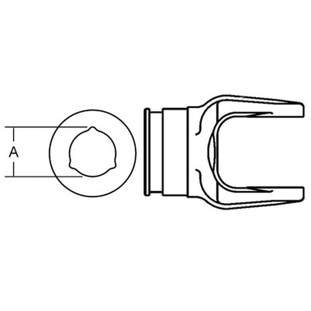 A-279514 Inner Tube Yoke (Size 5) - Fits Ford/New Holland 442, 465, 617 +