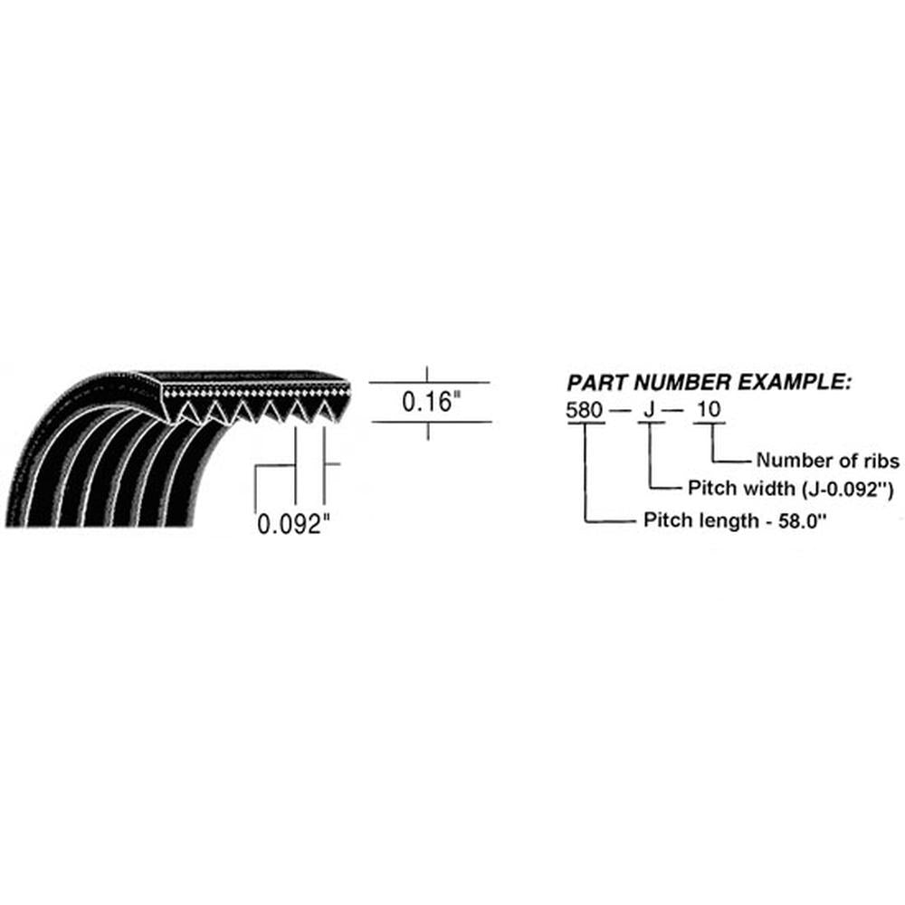 A-360J16-AI - Micro-Rib V-Belt (36.0")