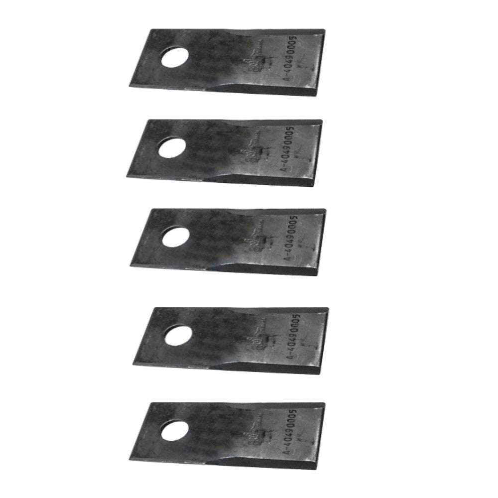 Set of 5 Right Hand Blades 40490005 for Fort Disc Mowers F098DZ 3.86"