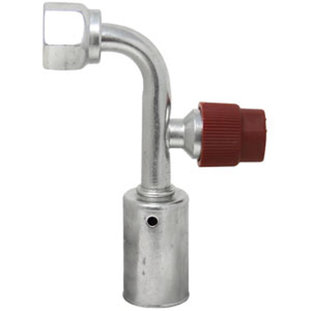 A-461-3269-AI Steel 90ï¿½ Female O-Ring w/ R134A Service Port Fitting