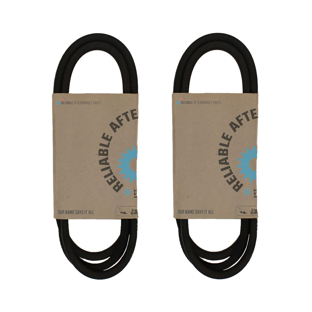 Set of (2) 4L730/A71 Polyester Cord Fractional V-Belts 1/2" x 73"