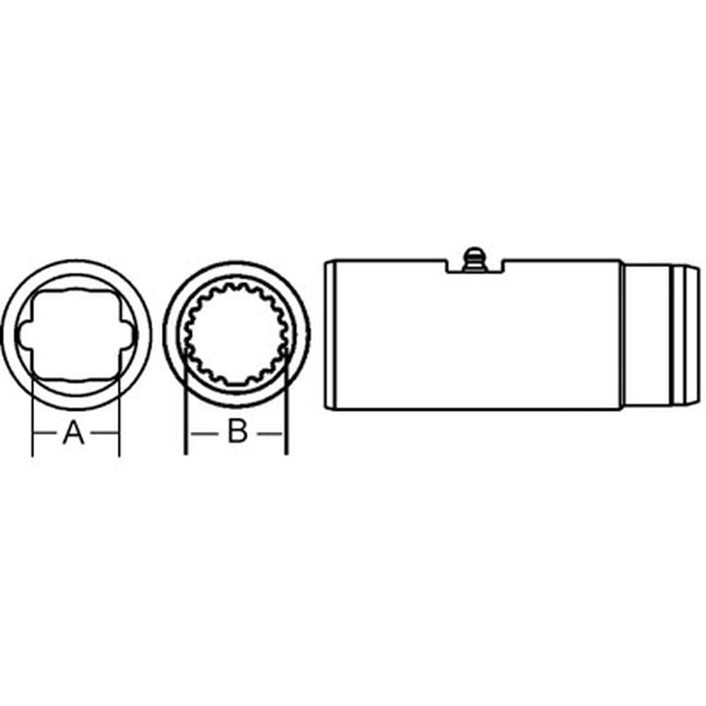 A-D355004-AI Slip Sleeve, 1-5/16" Square w/ Grease Groove