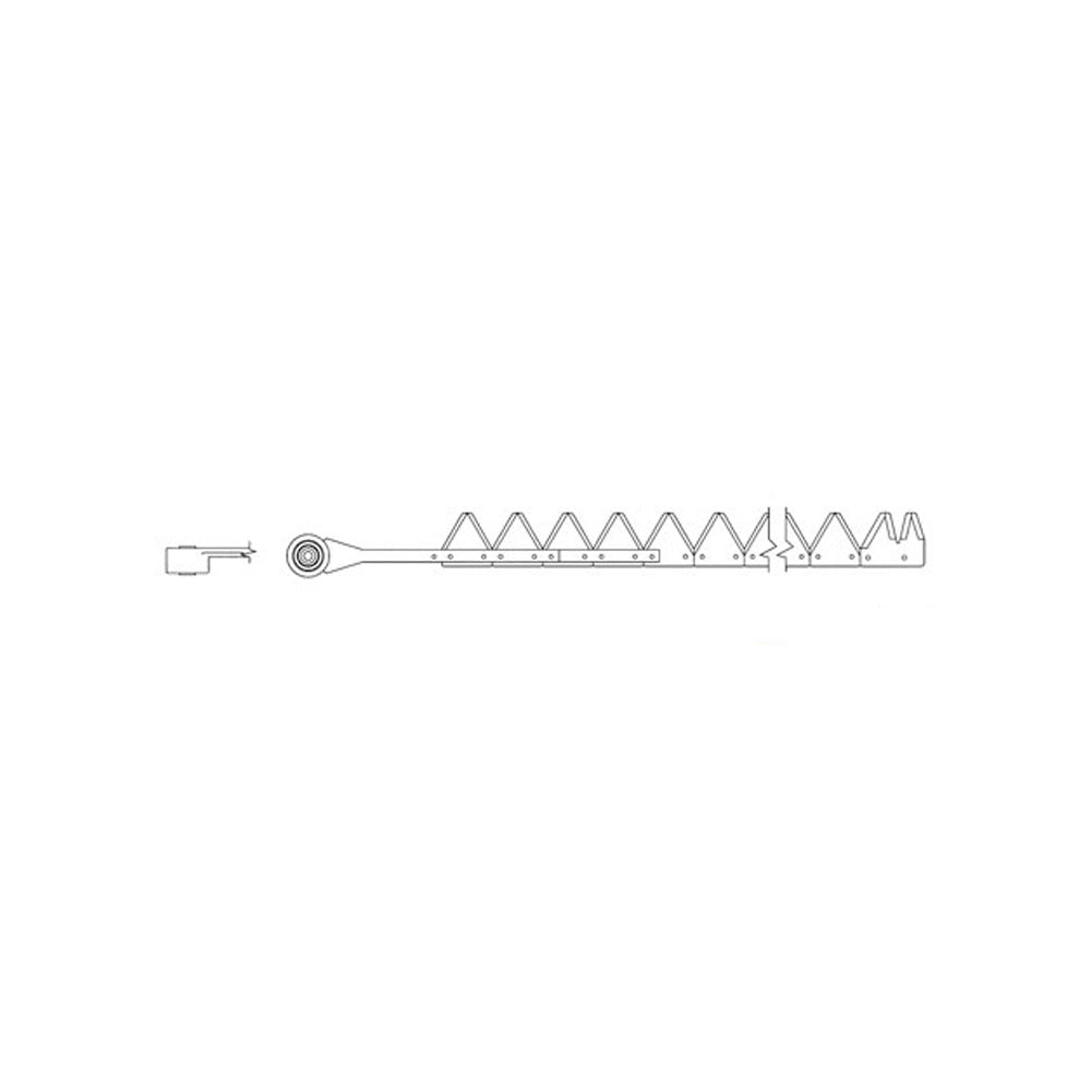 A-800-399-AI 7', Black 11ga under serrated, Riveted