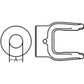 A-802-0618-AI Shear Pin Implement Yoke (w/ 1/4" Pin Hole)
