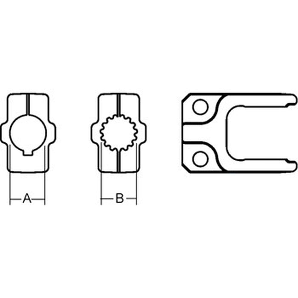 A-807-0616-AI Implement Clamp Yoke (w/ Bolt Hole & Set Screw)