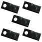 Qty 5: Left Hand Disc Mower Blade Fits Ford/New Holland Replaces 87348084