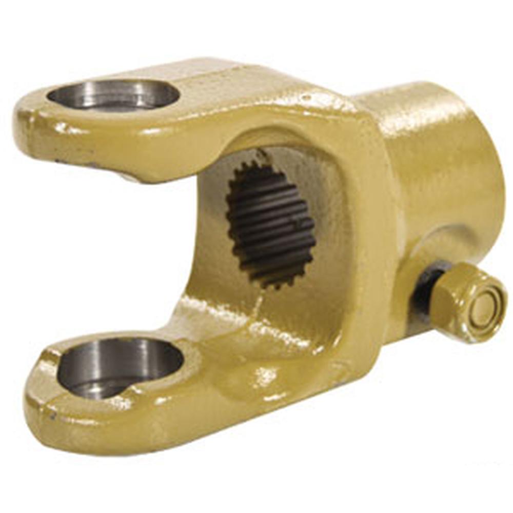 A-AW25433-AI Implement Yoke, 2400 Series, 1 3/8" 21 Spline, W/ Clamp Bolt