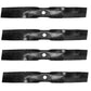 Four High Lift lawnmower blades Fits John Deere 42" decks Zero Turn
