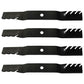 Qty 4: Toothed Mulching Lawn Mower Blades Fits John Deere Replaces M170639