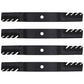 Qty 4: Toothed Mulching Lawn Mower Blades Fits John Deere Replaces M170639
