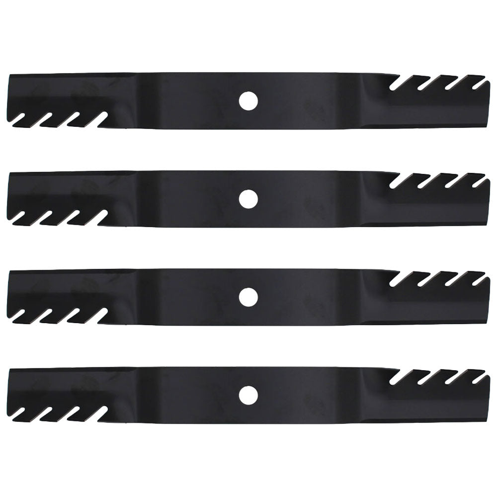 Qty 4: Toothed Mulching Lawn Mower Blades Fits John Deere Replaces M170639
