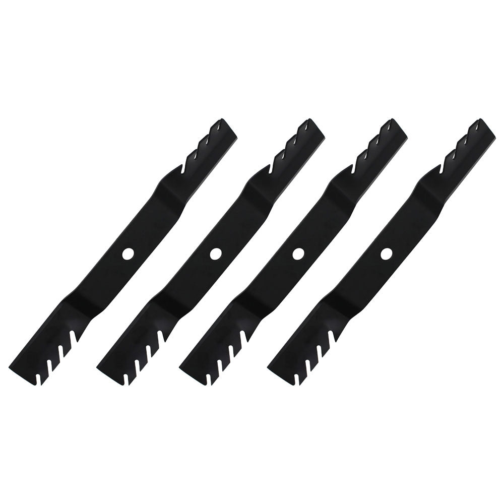 Qty 4: Toothed Mulching Lawn Mower Blades Fits John Deere Replaces M170639