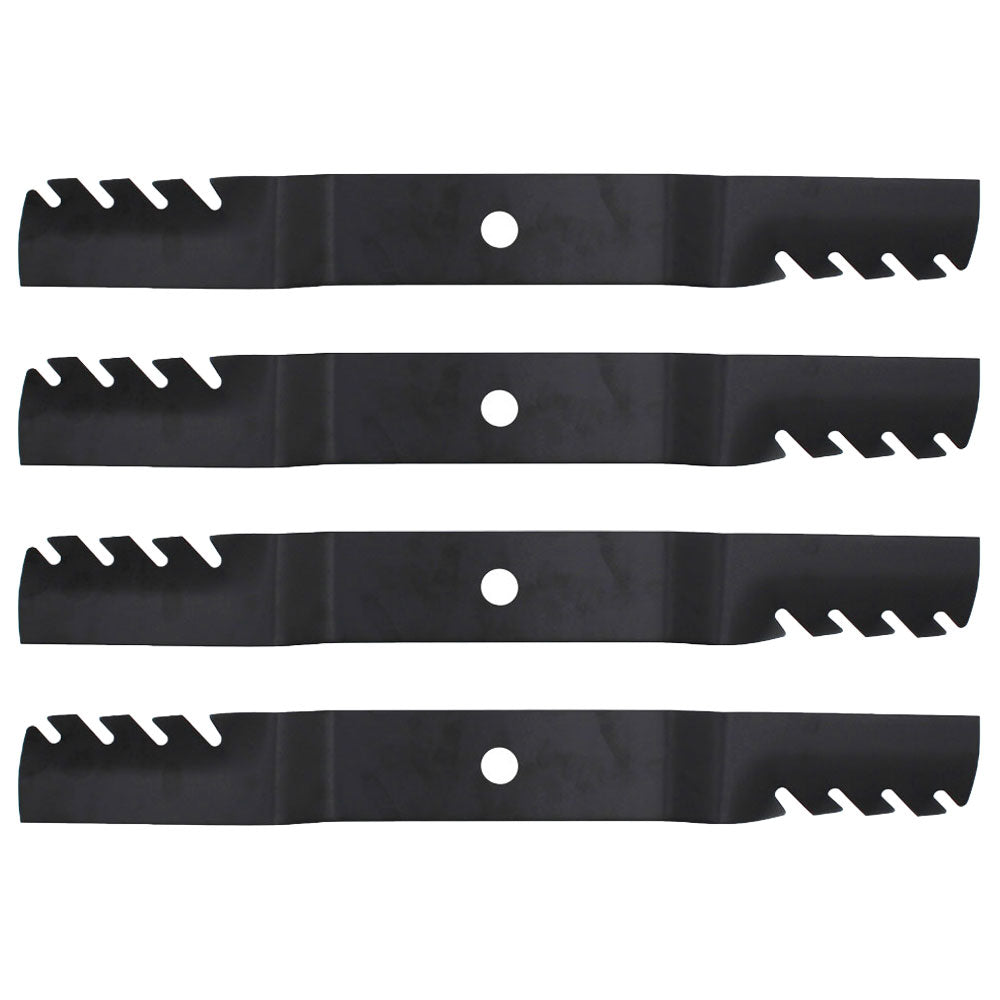 Qty 4: Toothed Mulching Lawn Mower Blades Fits John Deere Replaces M170639