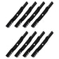 Qty 8: Toothed Mulching Lawn Mower Blades Fits John Deere Replaces M170639