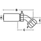 A-F-DL4508-15-22-W-AI Din Light 24 degree Seat 45 degree Female Swivel O-Ring