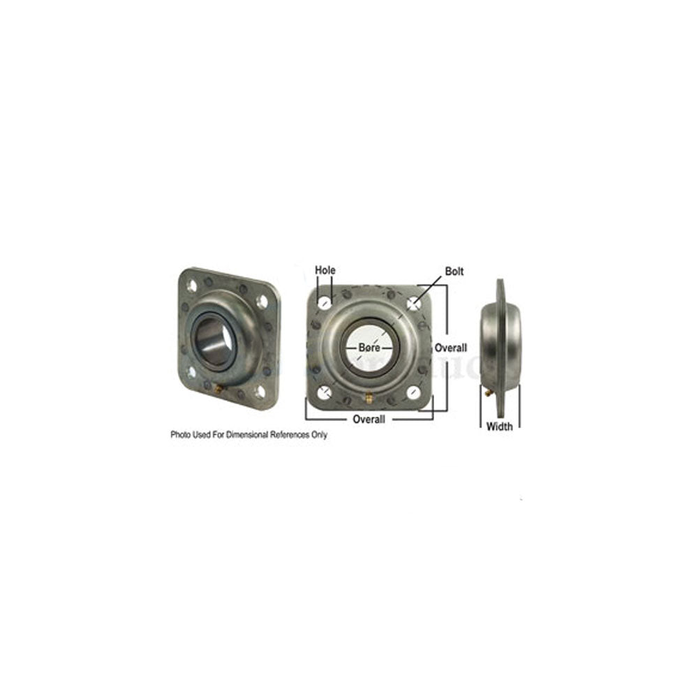 A-FD209RK-I-AI Bearing, Flanged Disc; Square Bore, Re-Lubricatable