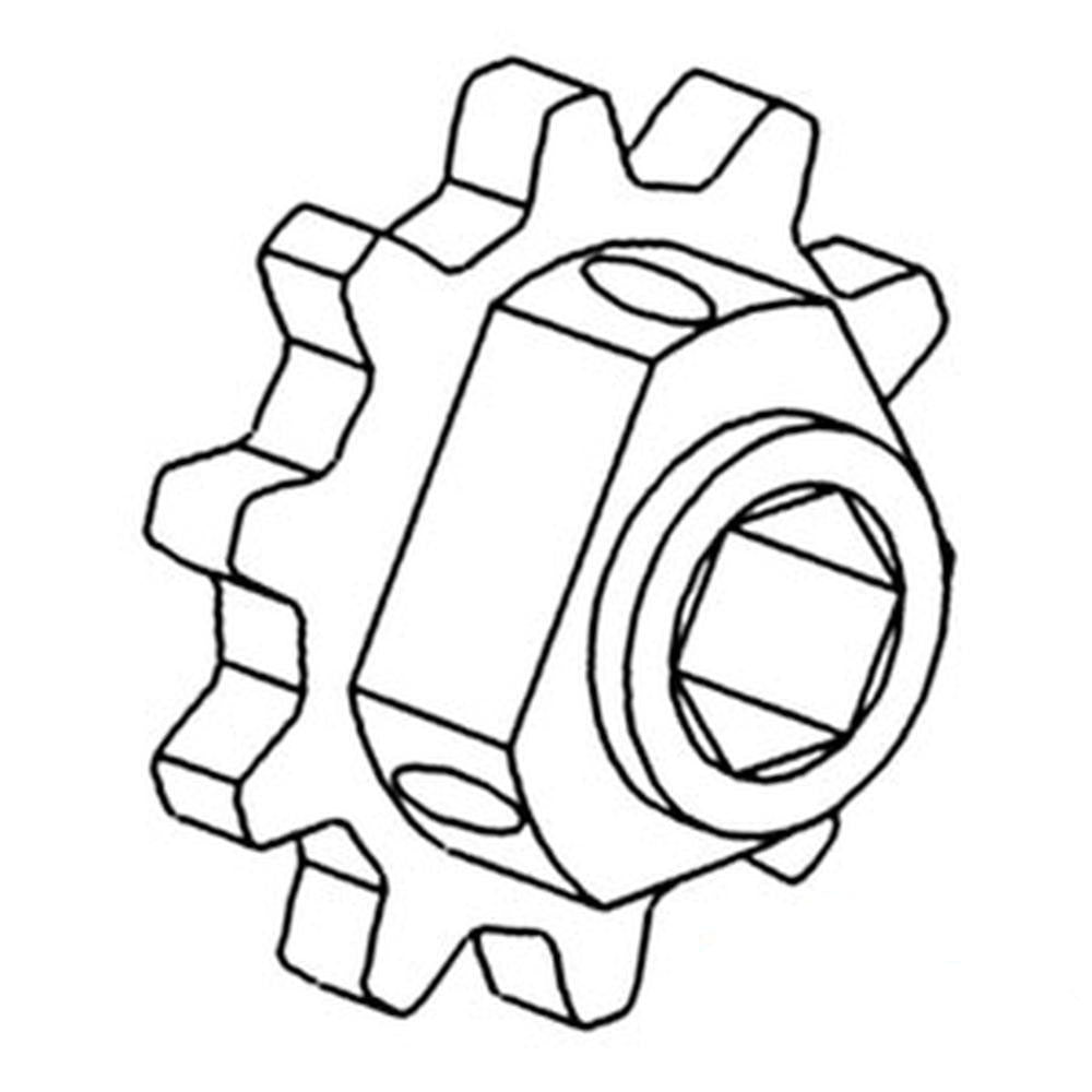 H121435 Sprocket, Feeder House, Upper