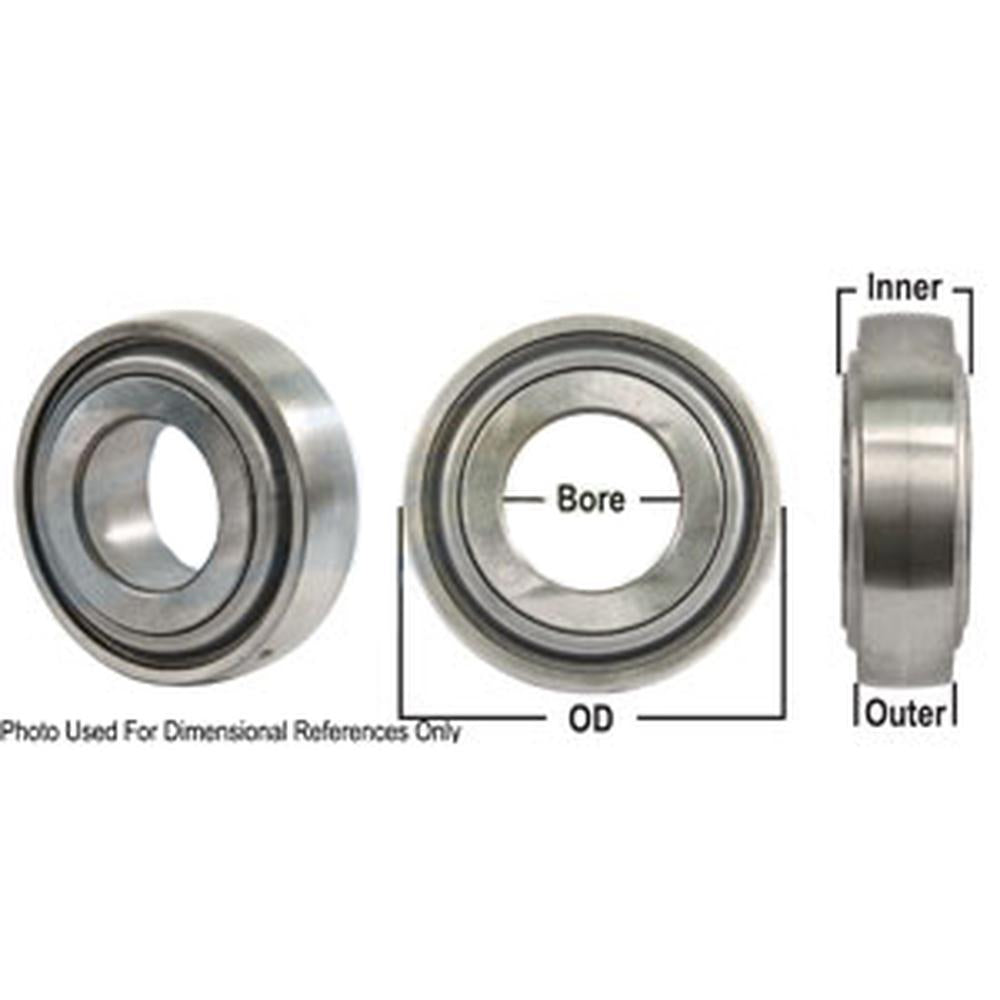 A-W208PPB7-I-AI Disc Bearing; Spherical, Round Bore, Pre-Lube
