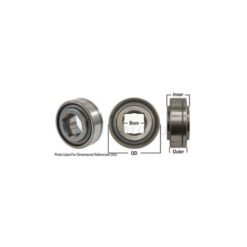 A-W211PP5-P-AI Disc Bearing; Cylindrical, Square Bore, Pre-Lube