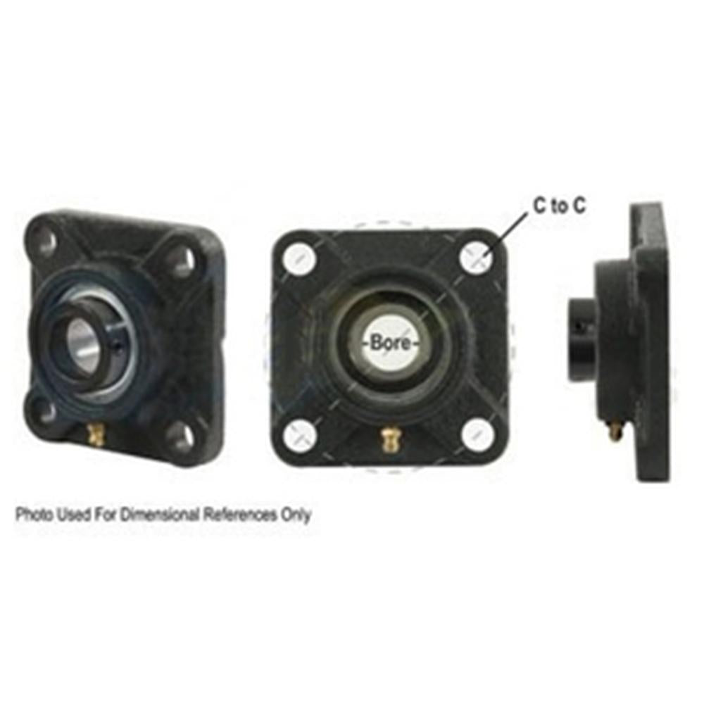 A-WGFZ12-P-AI 4 Bolt Flanged Bearing W/ Lock Collar, Re-Lubricatable