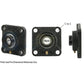 A-WGFZ16-I-AI 4 Bolt Flanged Bearing W/ Lock Collar, Re-Lubricatable