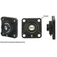 A-WGFZ23-P-AI 4 Bolt Flanged Bearing W/ Lock Collar, Re-Lubricatable