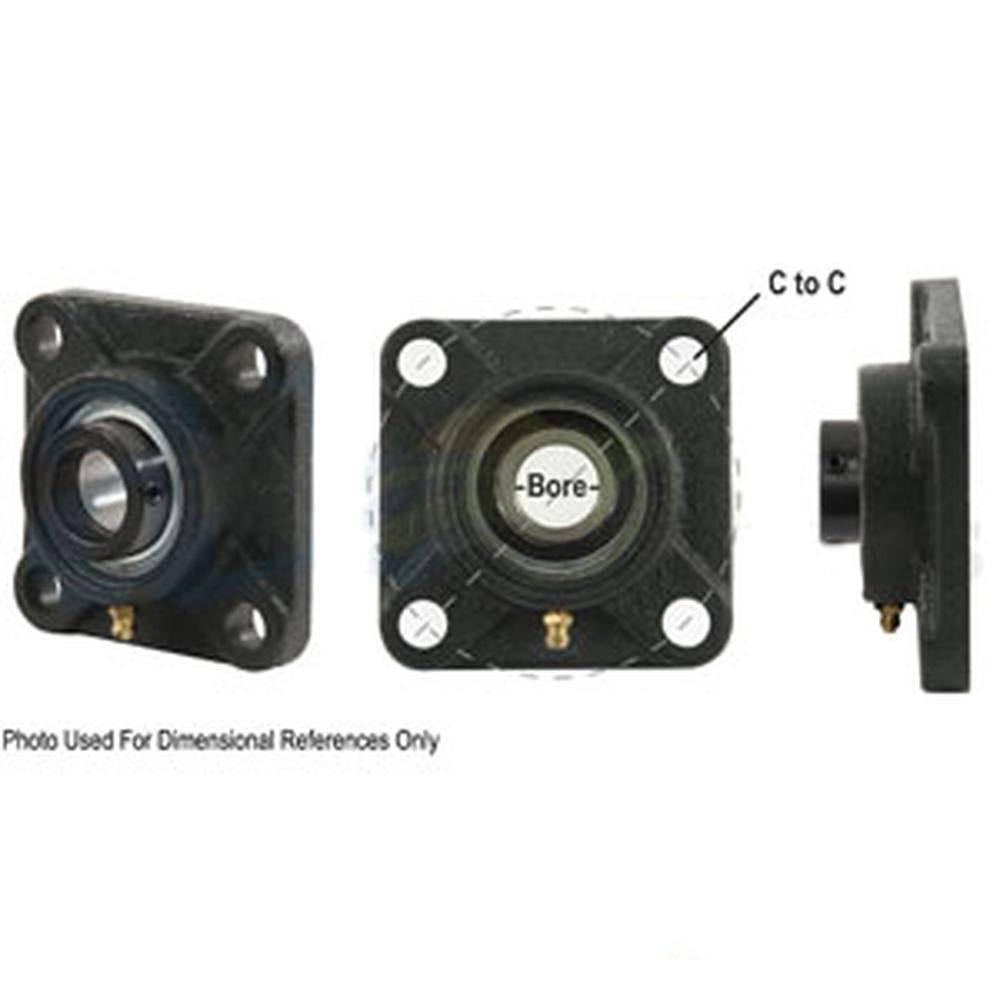 A-WGFZ23-P-AI 4 Bolt Flanged Bearing W/ Lock Collar, Re-Lubricatable