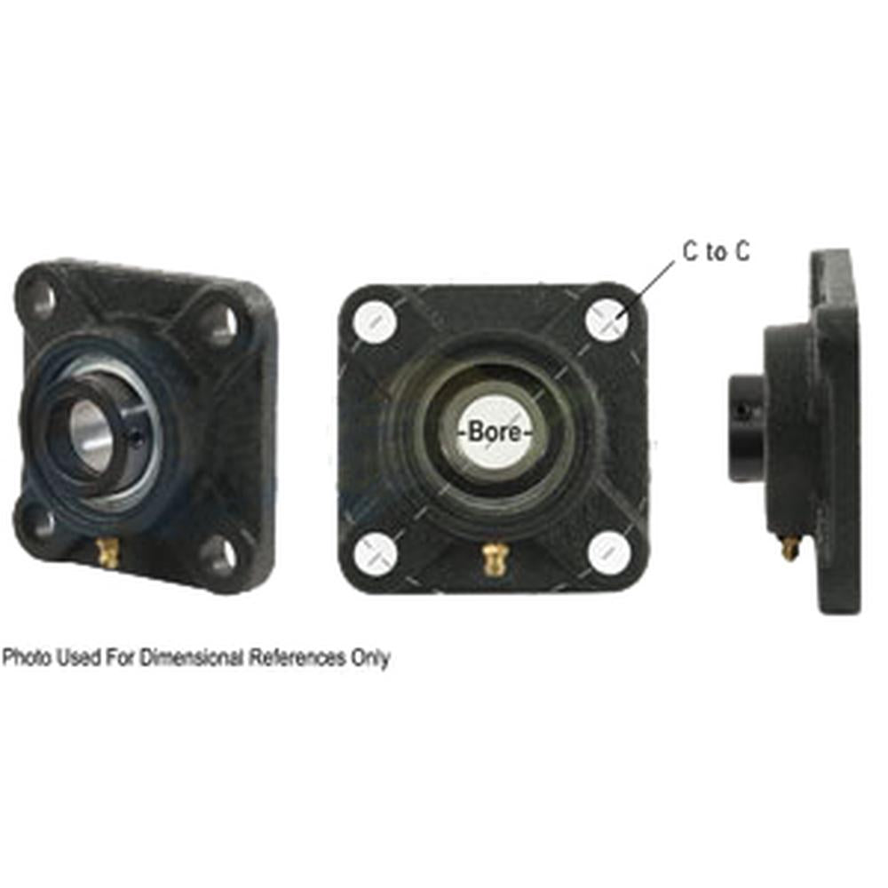 A-WGFZ25-P-AI 4 Bolt Flanged Bearing W/ Lock Collar, Re-Lubricatable