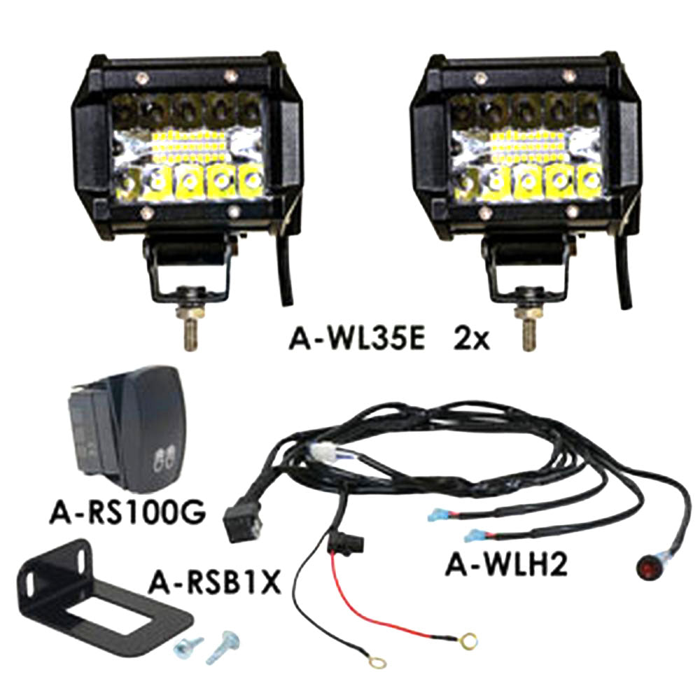 A-WL35EKT-AI - Light Kit, LED, Spot, 2 Lights, Harness, Switch
