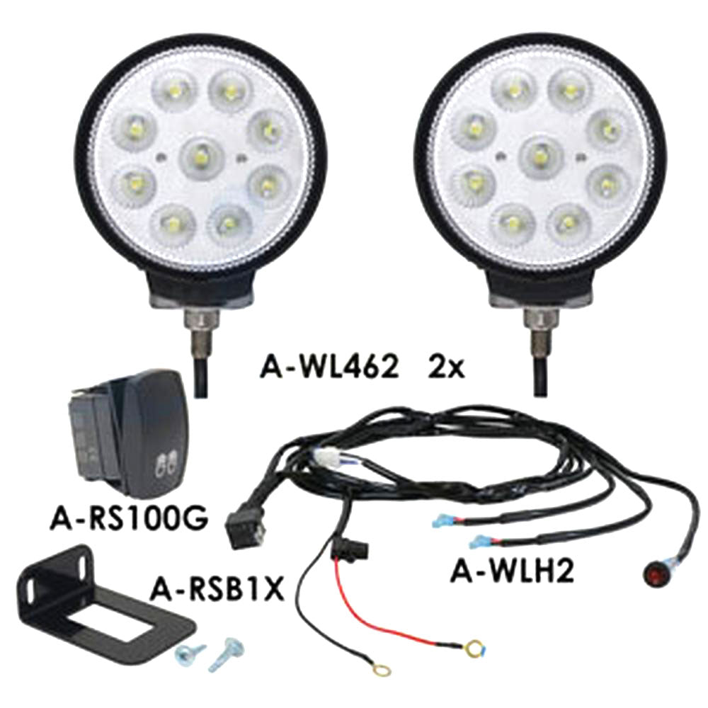 A-WL462KT-AI - Light Kit, LED, Flood, 2 Lights, Harness, Switch